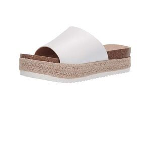 Dolce Vita Womens 10 M White Single Strap Leather Platform Sandals NIB ZC9